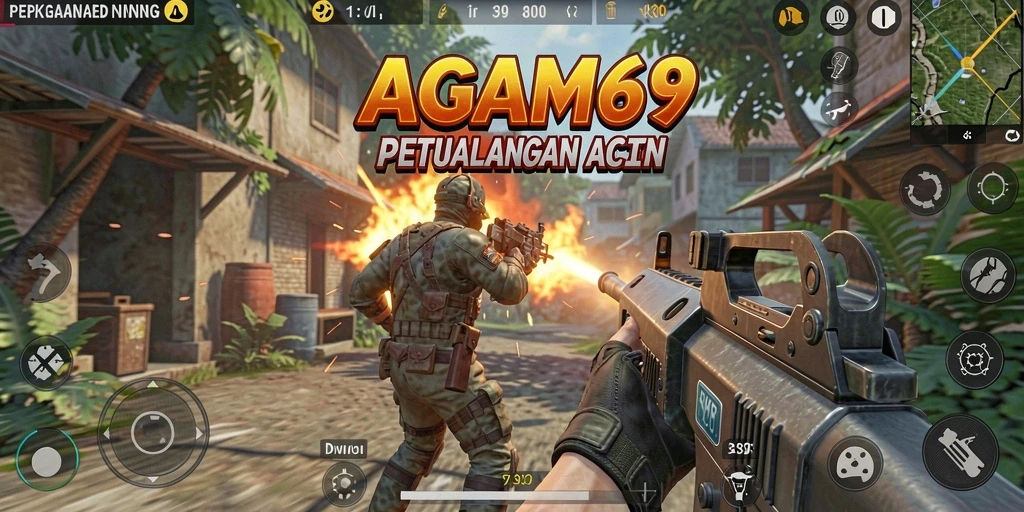 Tampilan seru gameplay AGAM69 di dalam dunia TPS.