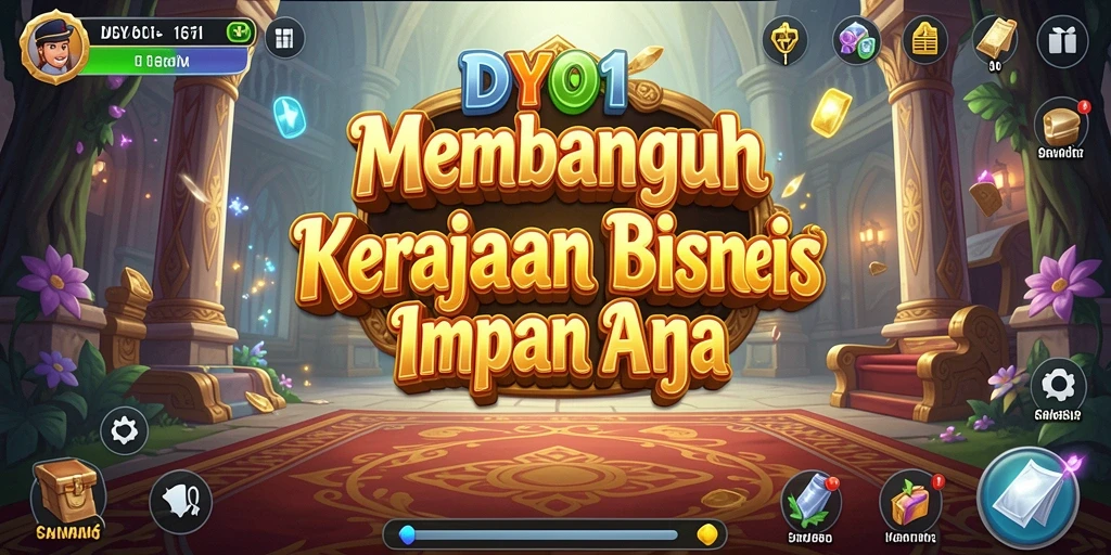 Screenshot gameplay DY01 menampilkan momen membangun bisnis Tycoon.