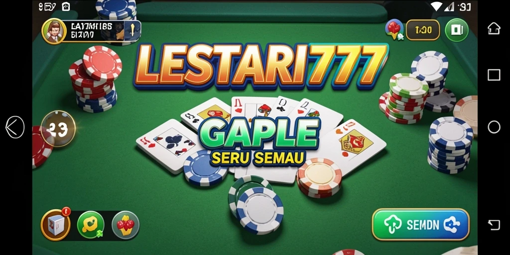 Tampilan permainan Gaple yang seru dan interaktif di LESTARI777.