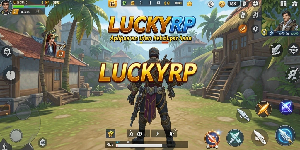 Tampilan beranda LUCKYRP yang sederhana dan fungsional.
