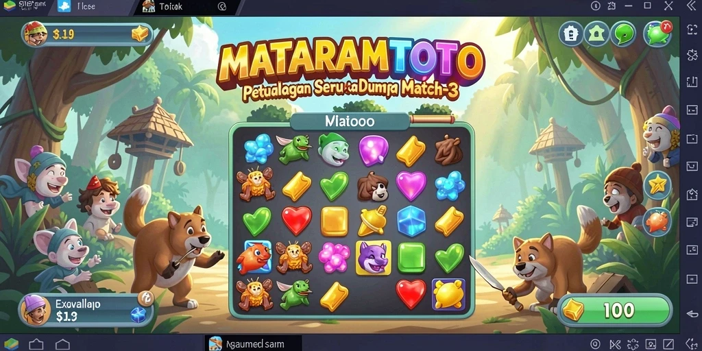 Gameplay seru dan menantang dalam MATARAMTOTO match-3.