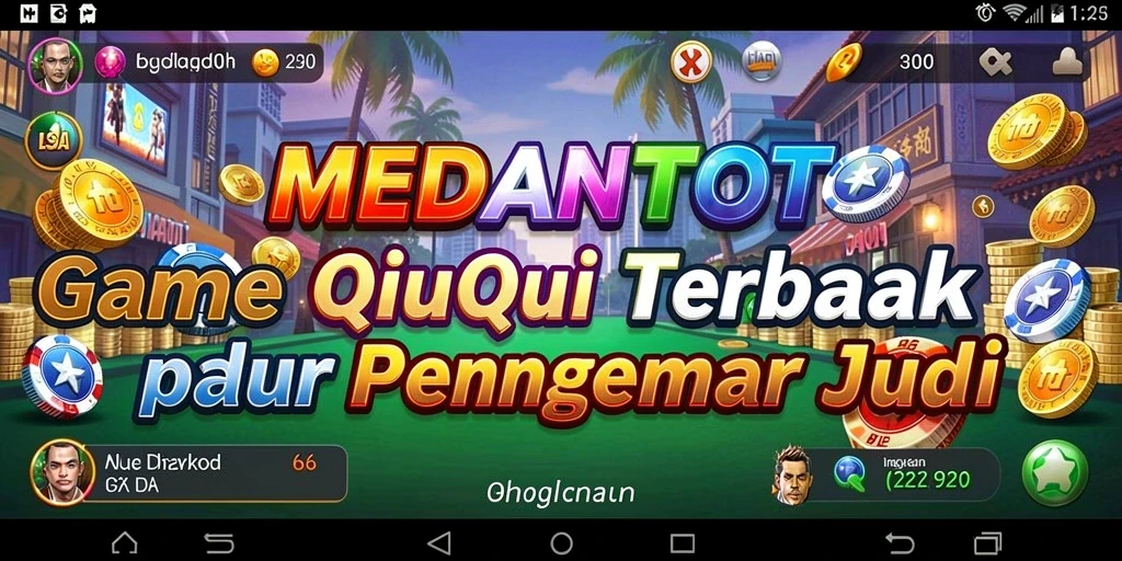 Screenshot MEDANTOTO menunjukkan gameplay seru permainan QiuQiu.