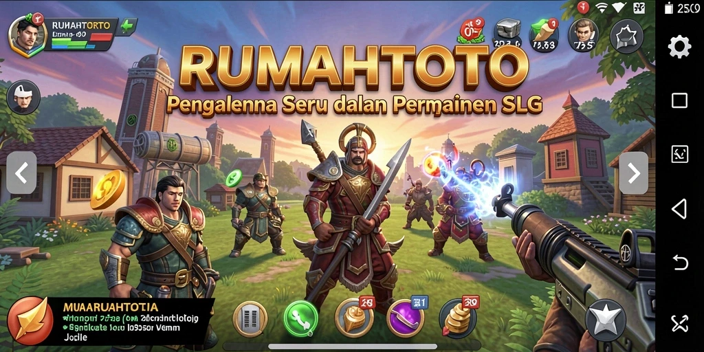 Tampilan menarik dari gameplay strategi dalam RUMAHTOTO.
