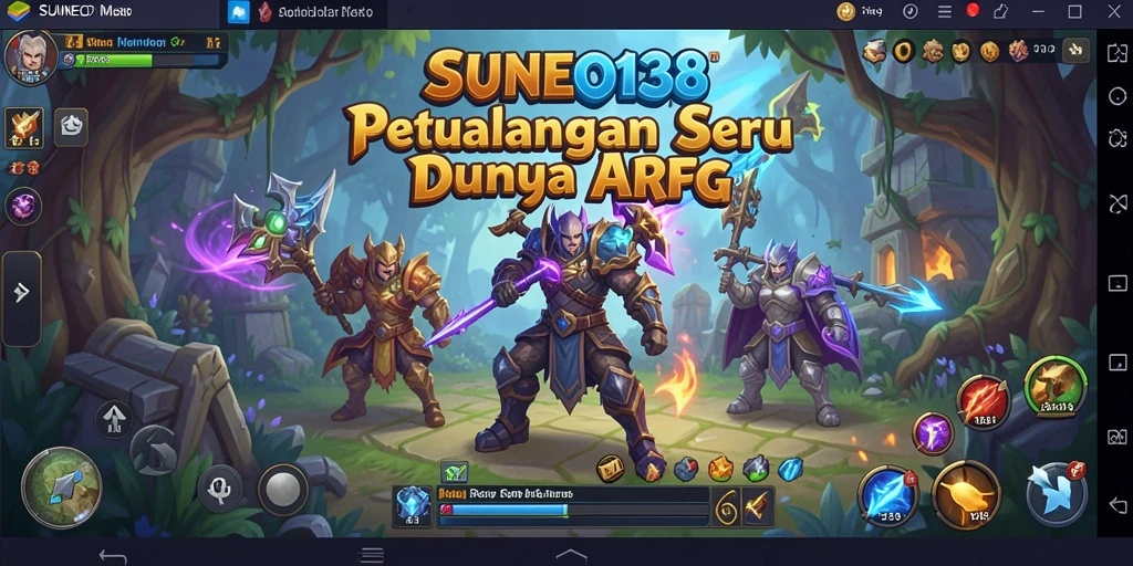 Tangkapan layar utama SUNEO138 yang menunjukkan aksi pertarungan ARPG.