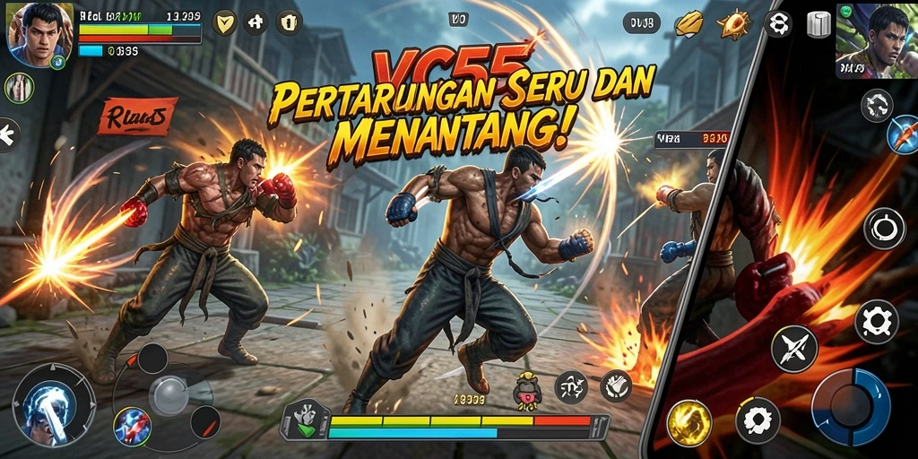 Menampilkan pertarungan seru dengan karakter unik dari VC55.