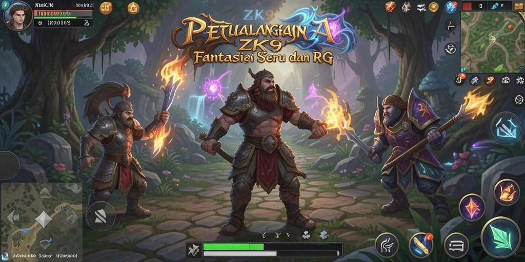 Tangkapan layar ZK9 menampilkan aksi pertempuran yang intens dalam dunia RPG.